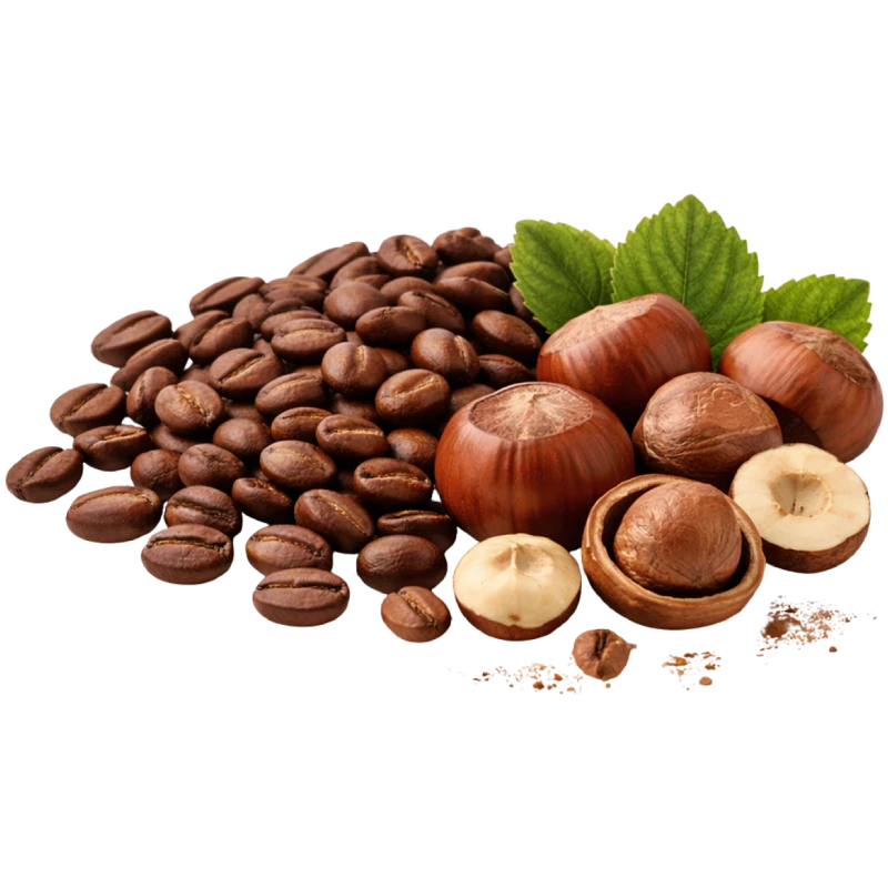 Café avellanas granos