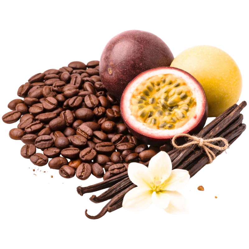 Café grano de Maracuya y Vainilla